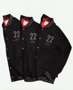 Indiana Fever Caitlin Clark WNBA 2025 All-Stars Bomber Jacket Black