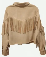 Ironheart 2025 Anji White Cropped Fringe Jacket