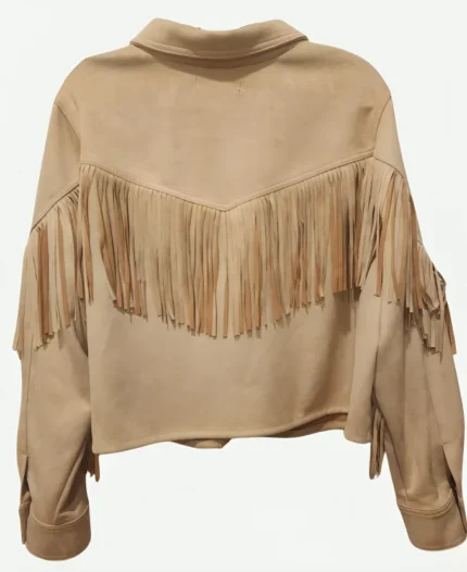 Ironheart 2025 Anji White Cropped Fringe Jacket