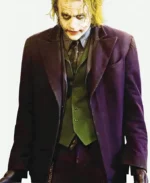 Joaquin Phoenix Joker Suede Leather Trench Purple Coat