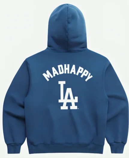 LA Dodgers Madhappy Printed Blue Hoodie For Sale