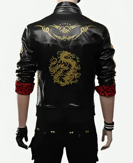 Leslie Kyle Final Fantasy VII Remake 7 Video Game Black Leather Gaming Jacket