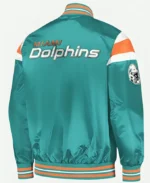Miami Dolphins Full-Snap Varsity Satin Jacket