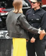 NYC 2025 Street Style Gigi Hadid Leather Jacket