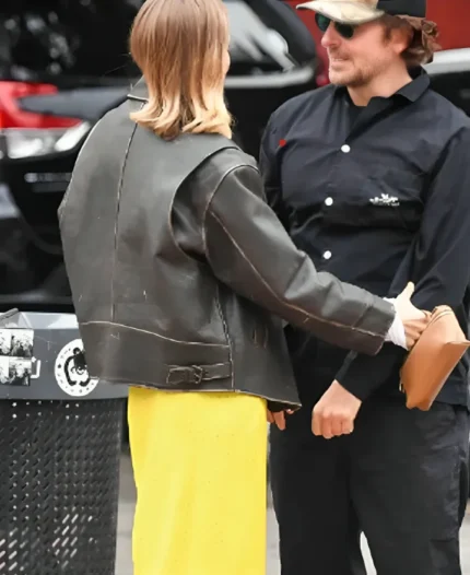 NYC 2025 Street Style Gigi Hadid Leather Jacket