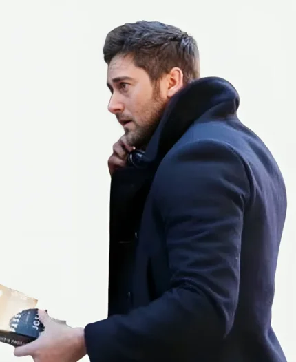 Ryan TV Series The Blacklist Season 03 Tom Keen Black Eggold Double Breasted Coat