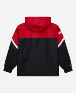 San Francisco 49ers Mitchell & Ness ScarletBlack Tie Breaker Vintage Logo Lightweight Anorak Half-Zip Windbreaker Jacket