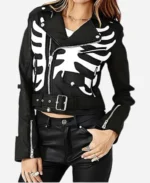Skeleton Leather Biker Jacket