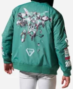 Special Anime Collaboration Edition M.RAGE x Boomslank Arsenal Green Bomber Jacket