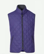 Steve Buscemi TV Series Wednesday 2025 Principal Dort Purple Quilted Vest