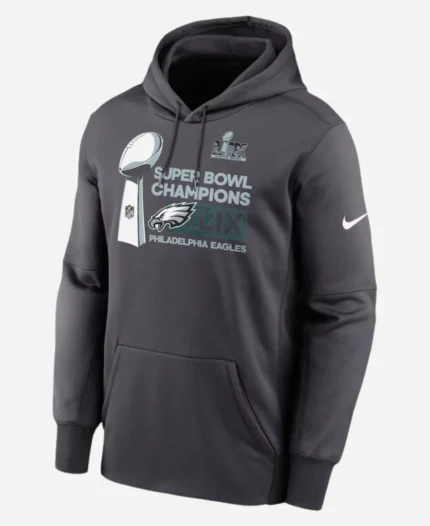 Super Bowl LIX Champions Philadelphia Eagles Black Pullover Hoodie