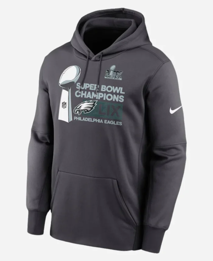 Super Bowl LIX Champions Philadelphia Eagles Black Pullover Hoodie