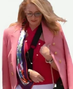 TV-Series Below Deck Season 12 Pink Double Breasted Tweed Blazer For Sale