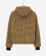 TV Series Wednesday Season 2 Episode 3 Fur Houndstooth Checkered Coat