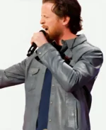 TV Show America’s Got Talent S20 Blue Washed Leather Jacket