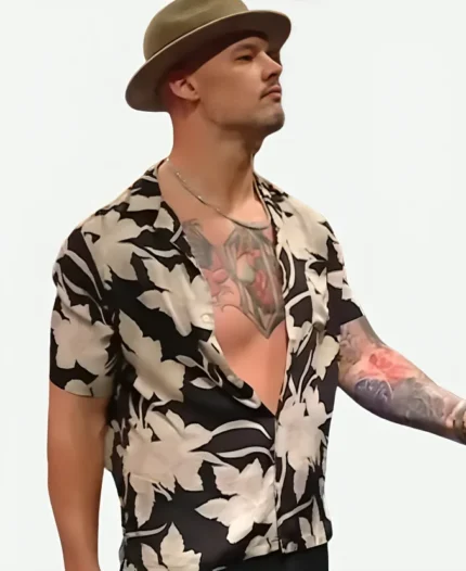 Thomas Pestock WWE Smackdown Baron Corbin Floral Shirt