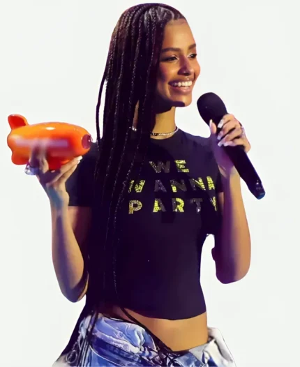 Tyla Nickelodeon Kids’ Choice Awards 2025 We Wanna Party Black T-Shirt