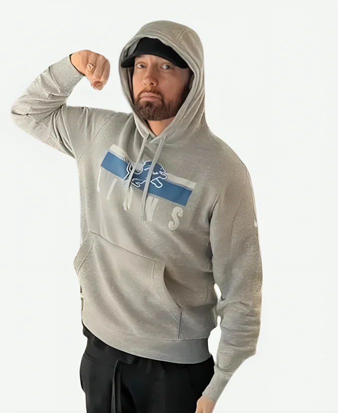 Unisex Eminem Detroit Lions Game Grey Pullover Hoodie For Sale Unisex Eminem Detroit Lions Game Grey Pullover Hoodie For Sale