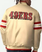Unisex San Francisco 49ers Beige Varsity Jacket For Sale