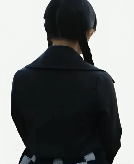 Wednesday Jenna Ortega Black Cropped Jacket