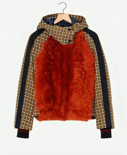 Wednesday S02 Marni Fur Checkered Coat
