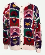 Wednesday S02 Patchwork Multicolor Crochet Cardigan