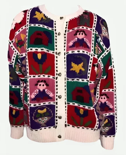 Wednesday S02 Patchwork Multicolor Crochet Cardigan