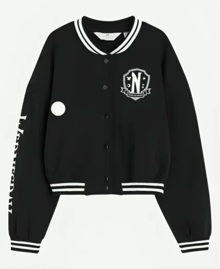 Wednesday Varsity Black Jacket