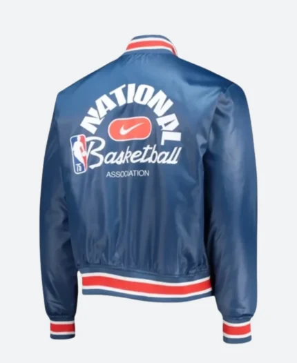 75th Anniversary NBA Courtside Blue Varsity Jacket