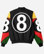 8 Ball 90s Vintage Black Bomber Jacket For Unisex