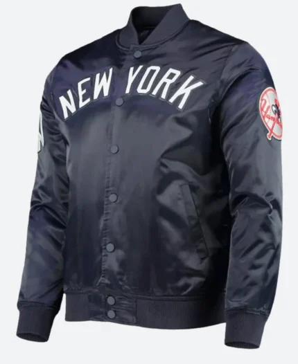 Aaron Tveit New York Yankees Blue Varsity Jacket For Sale