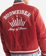 Abercrombie Budweiser Red Varsity Bomber Jacket