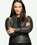 Asta Twelvetrees Resident Alien Biker Leather Jacket