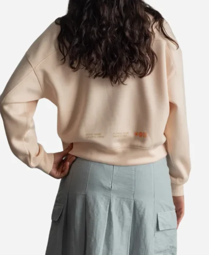 Barca Essentials Peach Fleece Crewneck Sweatshirt For Sale