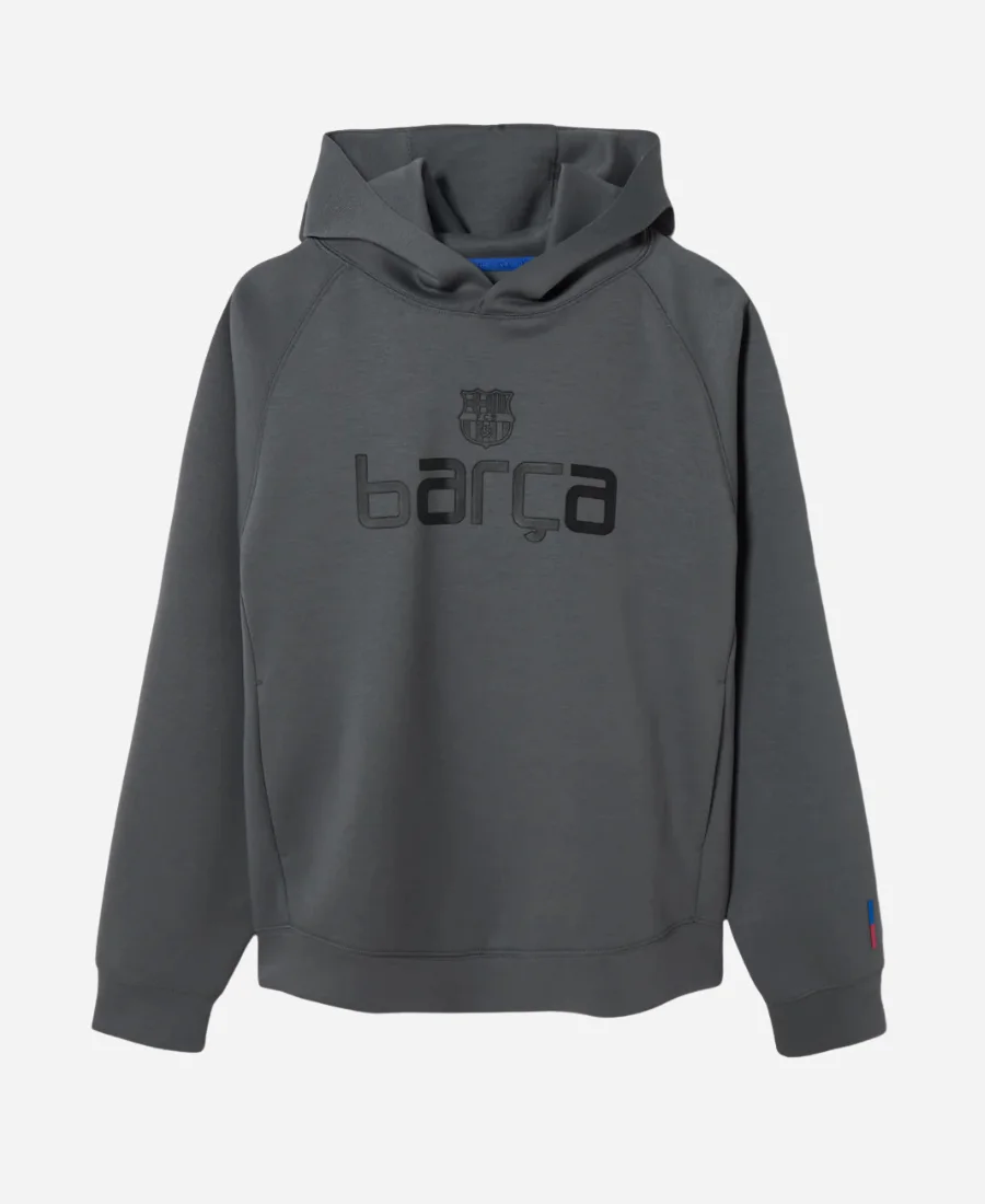 Barça Wordmark Grey Hoodie Barça Wordmark Grey Hoodie