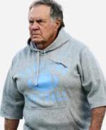 Bill Belichick North Carolina Tar Heels Cutoff Grey Hoodie