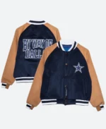 By Way of Dallas Cowboys Blue & Brown Varsity Jacket