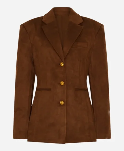 Cathy Kelley WWE 2025 Brown Suede Blazer
