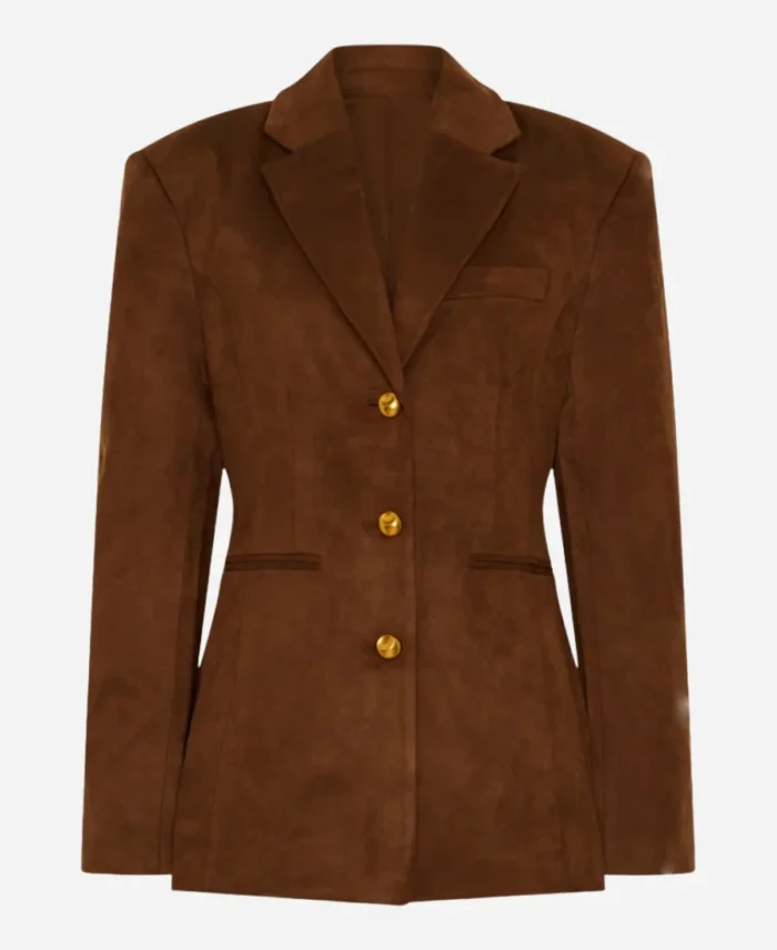 Cathy Kelley WWE 2025 Brown Suede Blazer