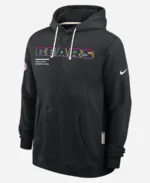 Chicago Bears NFL Crucial Catch Nike Black 2025 Sideline Standard Issue Dri-FIT Hoodie