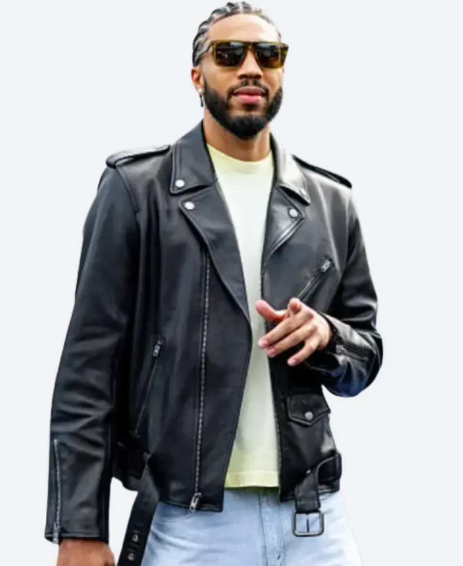 Coach Fashion Show Jayson Tatum Leather Jacket Coach Fashion Show Jayson Tatum Leather Jacket