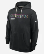 Dallas Cowboys NFL Crucial Catch Nike Black 2025 Sideline Standard Issue Dri-FIT Hoodie