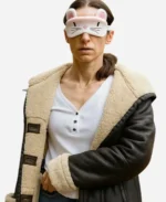 Dana Cypress TV Series Revival 2025 Melanie Scrofano Black Leather Shearling Jacket