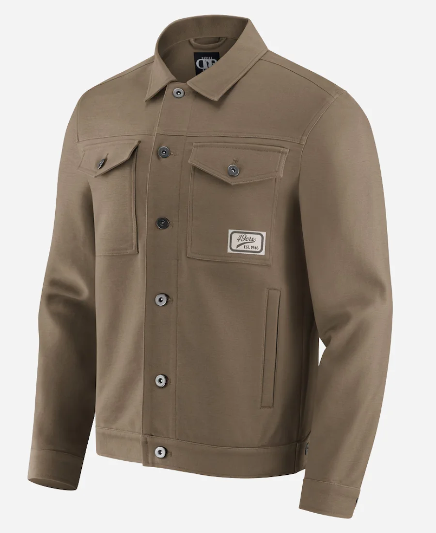 Darius Rucker x NFL 49ers Tan Trucker Jacket Darius Rucker x NFL 49ers Tan Trucker Jacket
