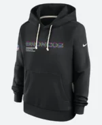 Denver Broncos NFL Crucial Catch Nike Black 2025 Sideline Standard Issue Dri-FIT Hoodie