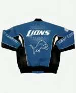 Detroit Lions NFL Vintage Blue Racing Bomber Jacket