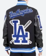 Earvin Magic Johnson LA Dodgers Black Varsity Jacket