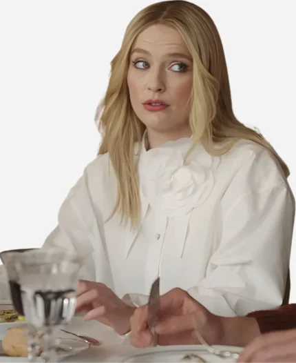 Emily in Paris Camille White Flower Shirt