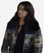 Eve Hewson Bad Sisters Plaid Shearling Jacket For Sale