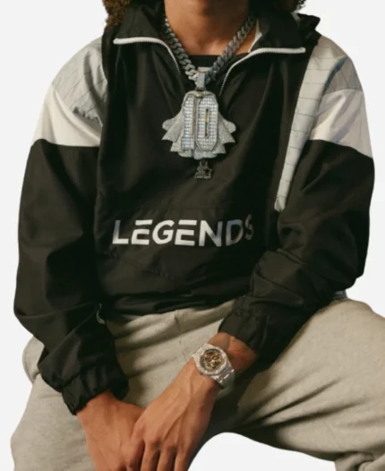 Future Legends Starter Windbreaker Half-Zip Black Jacket For Sale